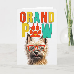 Cartes Pour Fêtes Annuelles GrandPAW Cairn Terrier GrandDOG Grand-parents Day