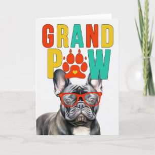 Cartes Pour Fêtes Annuelles GrandPAW Frenchie GrandDOG Grand-parents Day