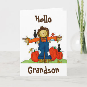 CARTES POUR FÊTES ANNUELLES **GRANDSON.....BONJOUR** ET UN AMOUREUX MERCI
