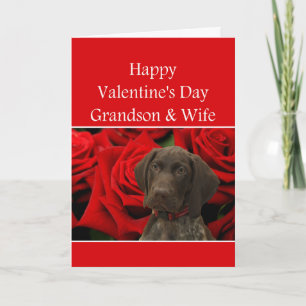 Cartes Pour Fêtes Annuelles Grandson & Femme Glossy Grizzly Valentine