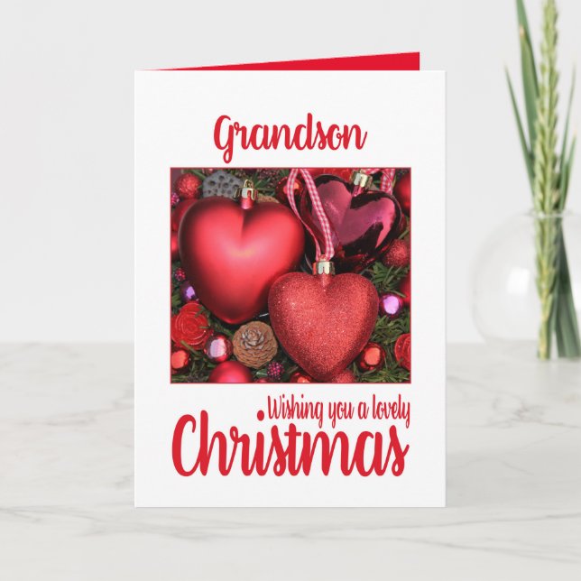 Cartes Pour Fêtes Annuelles Grandson Lovely Christmas card (Devant)