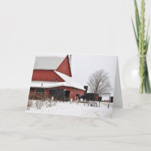 Grange amish au temps de Noël