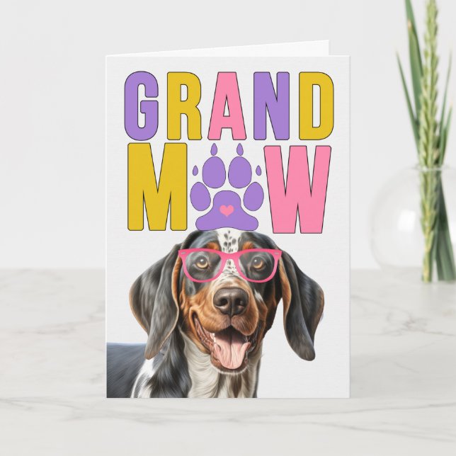 Cartes Pour Fêtes Annuelles GranMAW Bluetick Coonhound CHIEN Fête des grands-p (Devant)