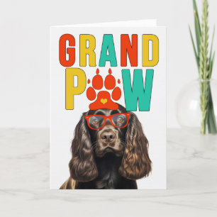 Cartes Pour Fêtes Annuelles GranPAW Chocolate Cocker Funny Grand-parents Day