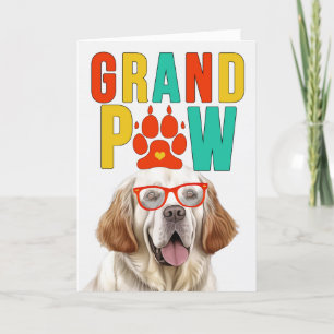 Cartes Pour Fêtes Annuelles GranPAW Clumber Spaniel GrandDOG Grand-parents Day