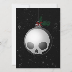 Cartes Pour Fêtes Annuelles Graphique d'ornement de Noël crâne