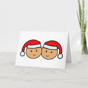 Cartes Pour Fêtes Annuelles Graphique jumeau de casquette de Père Noël