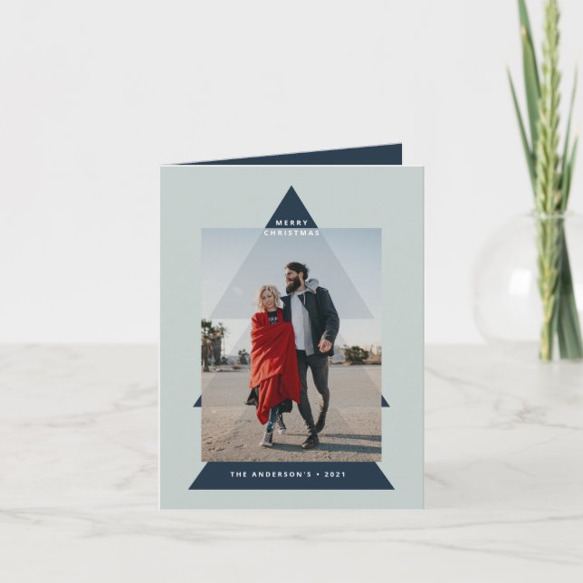 Cartes Pour Fêtes Annuelles Graphique moderne miniphoto de sapin de Noël (Devant)