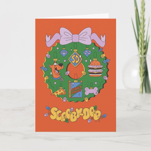 Cartes Pour Fêtes Annuelles Graphisme de couronne de friandises de vacances de (Devant)