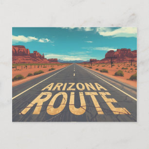 Cartes Pour Fêtes Annuelles Graphisme de la route du désert de l'Arizona