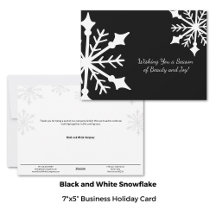 Gras Black & White Winter Snowflake Business