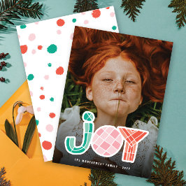 Cartes Pour Fêtes Annuelles Gras Chunky Géométrique Joie Colorée Photo moderne