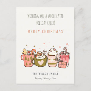 Cartes Pour Fêtes Annuelles Gras Drôle Café en latte entier Joyeux Noël
