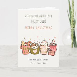 Cartes Pour Fêtes Annuelles Gras Drôle Café en latte entier Joyeux Noël
