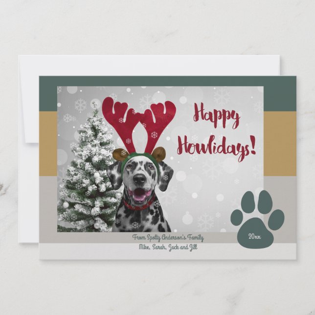 Cartes Pour Fêtes Annuelles Gras Moderne Animaux Amoureux Drôle Photo de Noël (Devant)