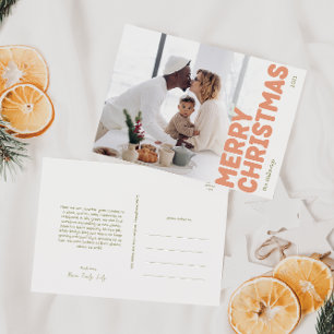 Cartes Pour Fêtes Annuelles Gras moderne Joyeux Noël Plein Photo