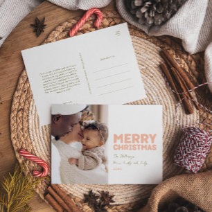 Cartes Pour Fêtes Annuelles Gras moderne Joyeux Noël une photo