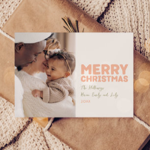 Cartes Pour Fêtes Annuelles Gras moderne Joyeux Noël une photo