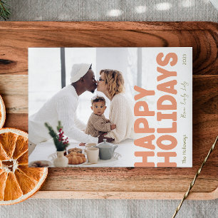 Cartes Pour Fêtes Annuelles Gras moderne photo complète heureux