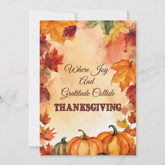 Cartes Pour Fêtes Annuelles Gratitude de l'Express : "MERCI DE VOUS ACCUEILLIR (Devant)
