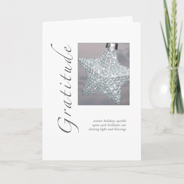 Cartes Pour Fêtes Annuelles Gratitude Holiday Star (Devant)