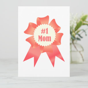 Cartes Pour Fêtes Annuelles Gratitude Numéro Une maman lauréat du prix ruban