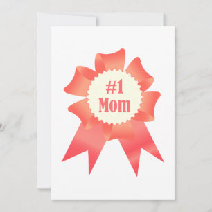 Cartes Pour Fêtes Annuelles Gratitude Numéro Une maman lauréat du prix ruban
