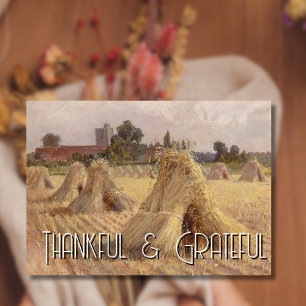 Cartes Pour Fêtes Annuelles Gratuit et Merci Corn Stooks Bray Church