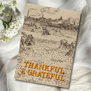 Cartes Pour Fêtes Annuelles Gratuit et reconnaissant La récolte Vincent van Go