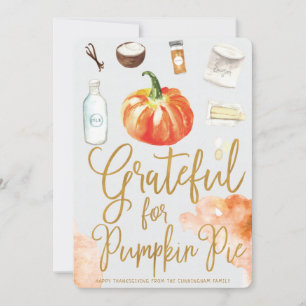 Cartes Pour Fêtes Annuelles Gratuit pour Citrouille tarte Aquarelle moderne