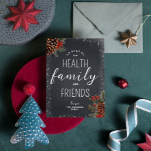 Cartes Pour Fêtes Annuelles Gratuit Santé Famille amis Typographie Noël