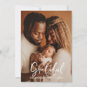 Cartes Pour Fêtes Annuelles Gratuit   Simple bon thanksgiving Famille photo