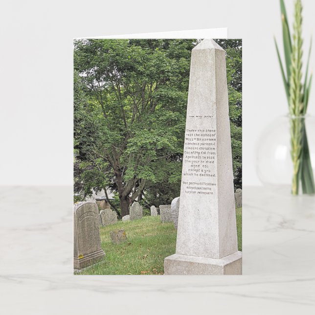 Cartes Pour Fêtes Annuelles Gravesite du Gouverneur William Bradford (Devant)