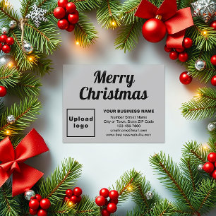 Cartes Pour Fêtes Annuelles Gray   Noël   Business   Petit plat