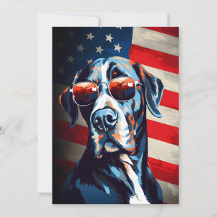 Cartes Pour Fêtes Annuelles Great Dane 4 juillet fête de l'indépendance
