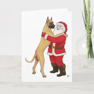 Cartes Pour Fêtes Annuelles Great Dane Jowly voeux de Noël