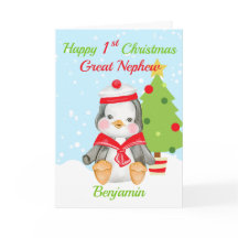 Great Nephew 1er Noël mignon Penguin