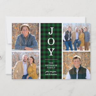 Cartes Pour Fêtes Annuelles Green Buffalo Check 4 Photo