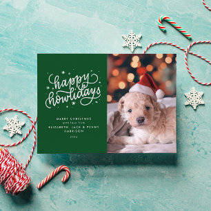 Cartes Pour Fêtes Annuelles Green Happy Howlidays Noël