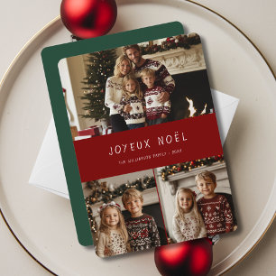 Cartes Pour Fêtes Annuelles Green Joyeux Noël Famille de Noël