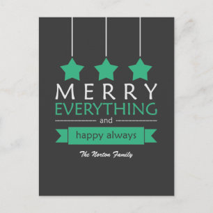 Cartes Pour Fêtes Annuelles Green Merry Tout Vacances
