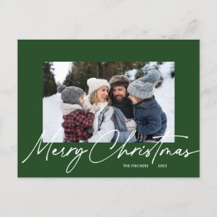 Cartes Pour Fêtes Annuelles Green Simple Joyeux Noël Calligraphie