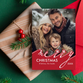 Cartes Pour Fêtes Annuelles Green Stylish Script Joyeux vacances