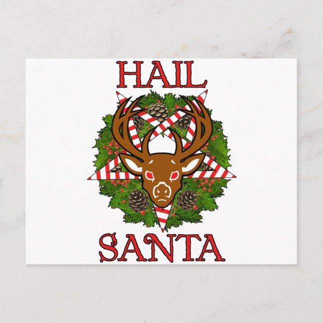 Cartes Pour Fêtes Annuelles Grêle Père Noël (Devant)