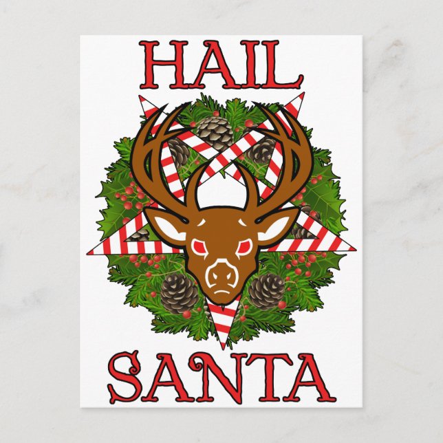 Cartes Pour Fêtes Annuelles Grêle Père Noël (Devant)