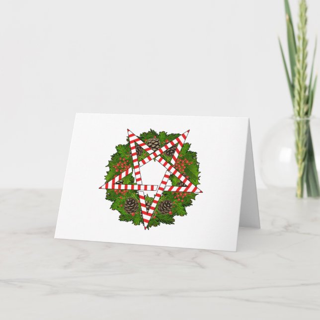 Cartes Pour Fêtes Annuelles Grêle Père Noël (Devant)
