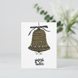 Cartes Pour Fêtes Annuelles Grelots dorés et noirs