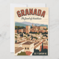 Grenade Espagne Rétro Ciel Ville Voyage