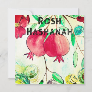 Cartes Pour Fêtes Annuelles Grenade Fruit de Roch Hachana Shana Tova