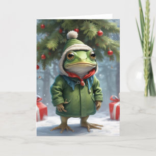 Cartes Pour Fêtes Annuelles Grenouille de Noël